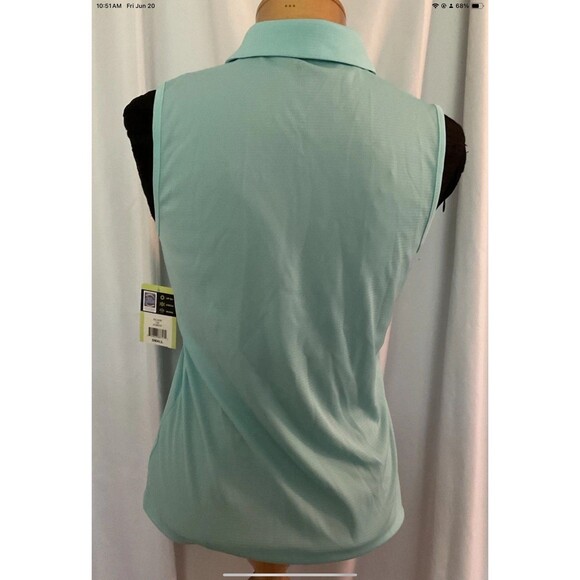 Emerald 18 Top Women S Blue Golf Club Sleeveless Wicking UPF 50 Stretch - Picture 2 of 9